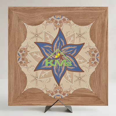 Gạch Novita Wood Harmony 08 – Gạch Bông Viền Gỗ 60x60cm