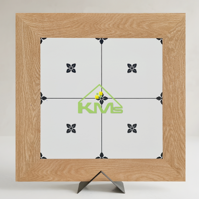 Gạch Novita Wood Harmony 09 – Gạch Bông Viền Gỗ 60x60cm
