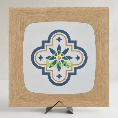 Gạch Novita Wood Harmony 10 – Gạch Bông Viền Gỗ 60x60cm