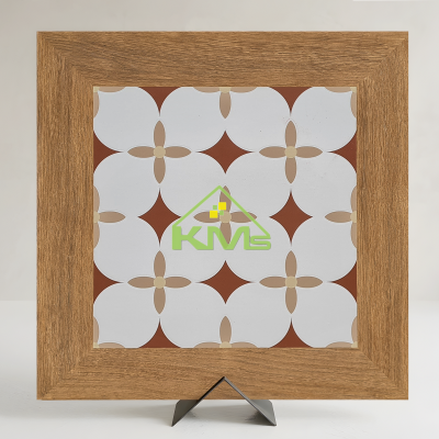 Gạch Novita Wood Harmony 11 – Gạch Bông Viền Gỗ 60x60cm